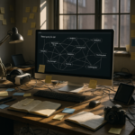 Monitor mostrando diagrama de rastreo de scripts de terceros